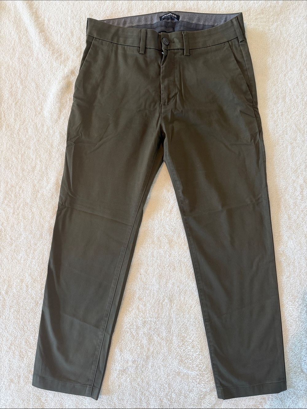 Express Olive Chino Pants for Men